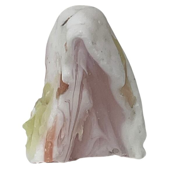 Milk Glass Pink Swirl Art Glass Cullet Glowing Uranium Manganese Slag #5GM53 - Picture 2 of 8